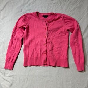 GAP Pink Cardigan Sweater Girl’s 10 L Delicate Knit Gem Button Down Spring Party